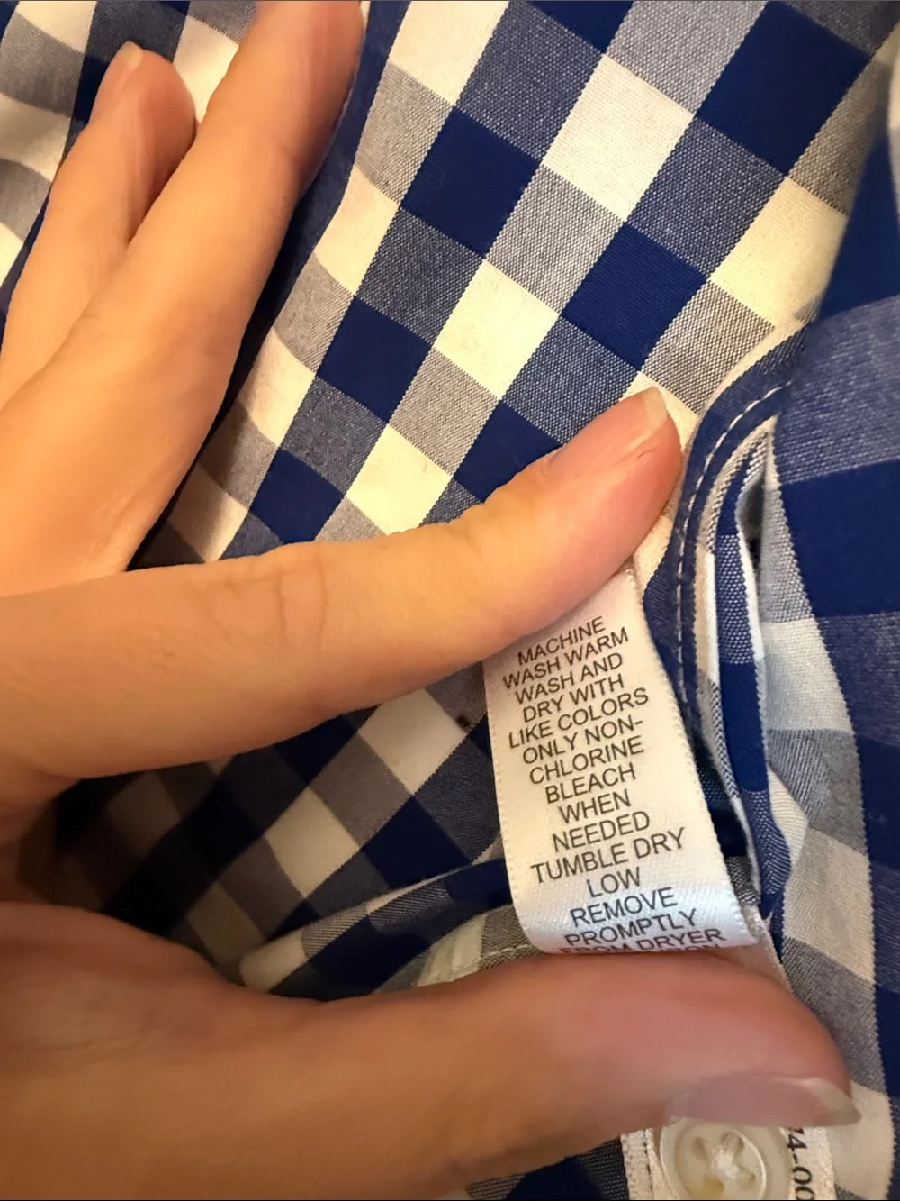 Banana Republic Men's Navy and White Gingham Dress Shirt Slim Fit